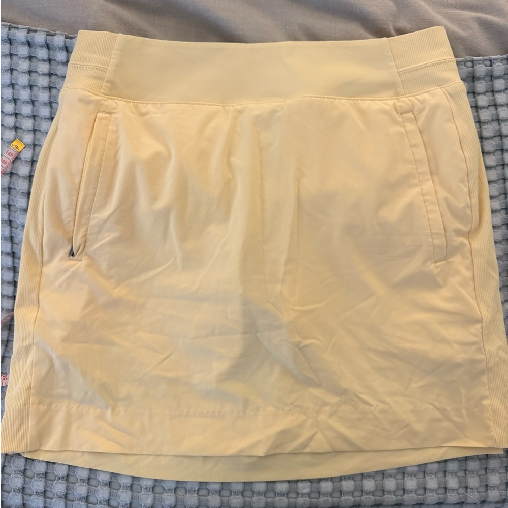 Athleta Yellow High Rise Skort with Built-In Shorts - Size 8